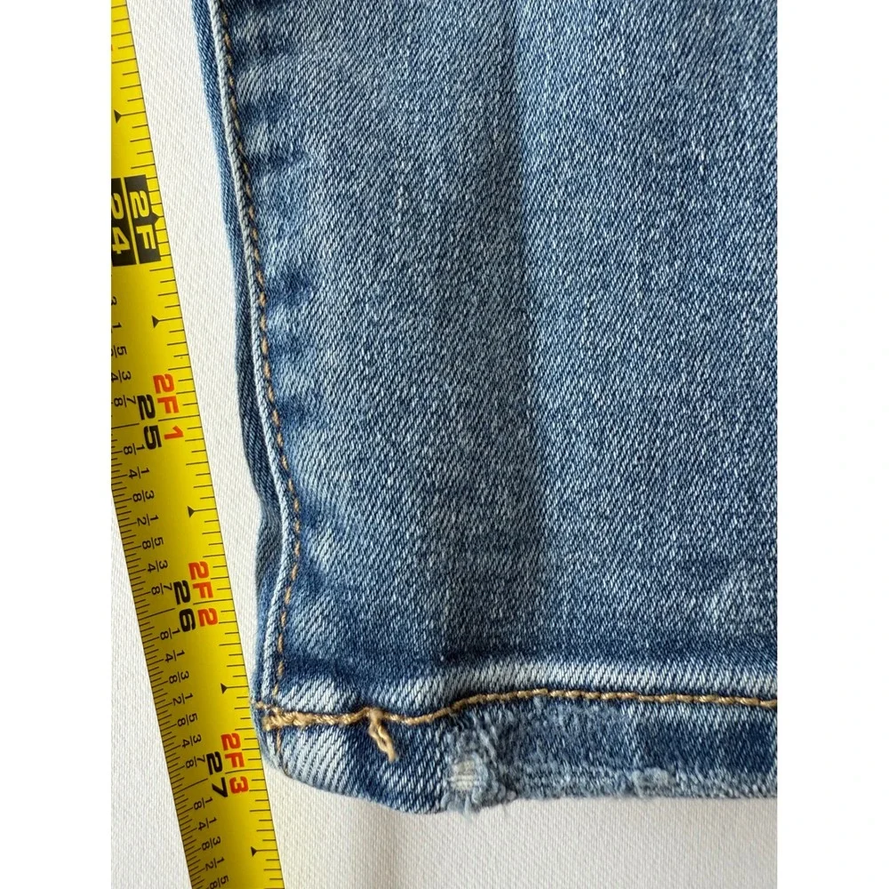 American Eagle Super Hi-Rise Jegging Distressed Blue Jeans Next Level Stretch 0